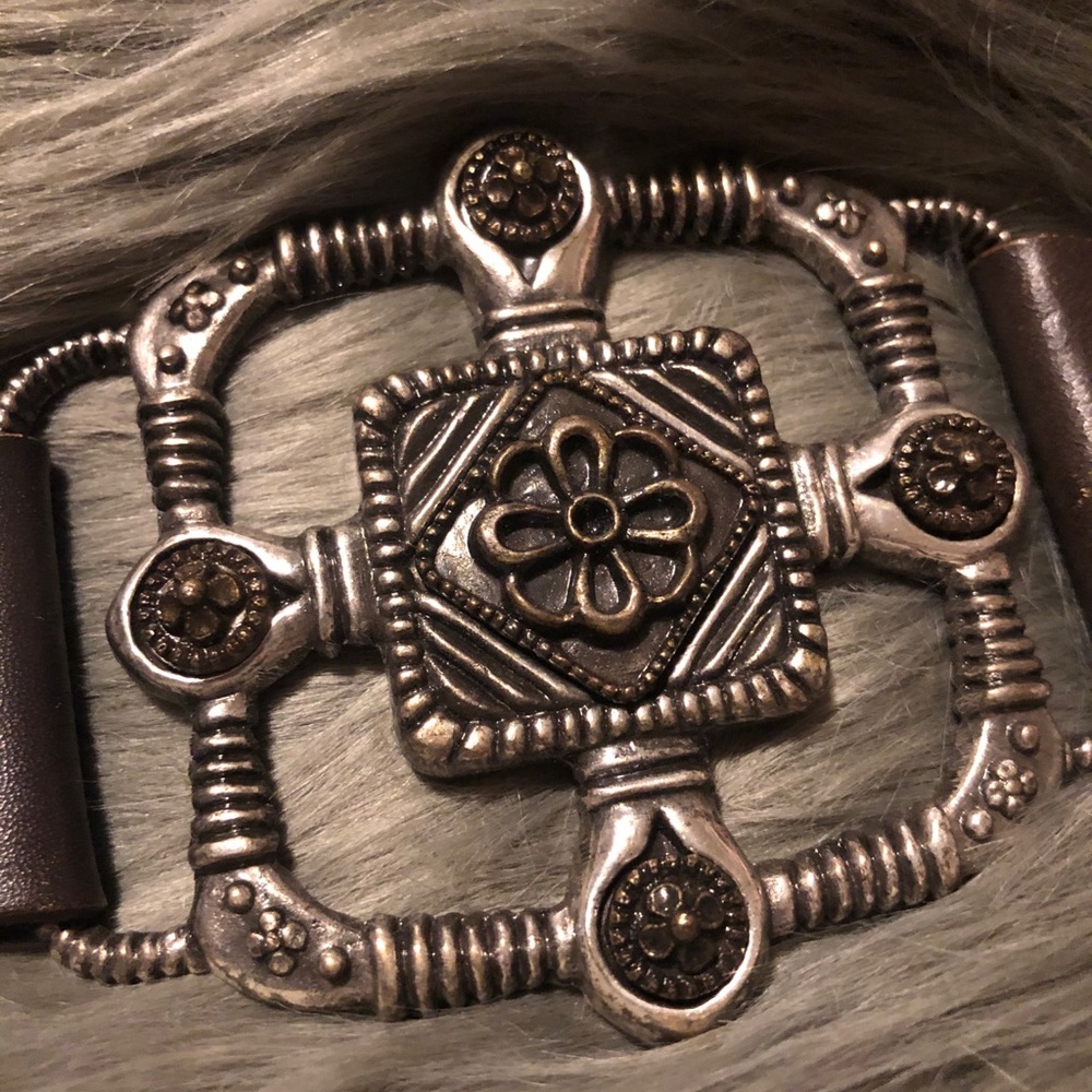 Chico's Leather/Metal Brown Belt